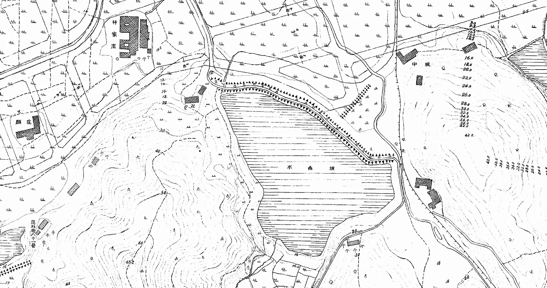 地圖記載中陂與土堤